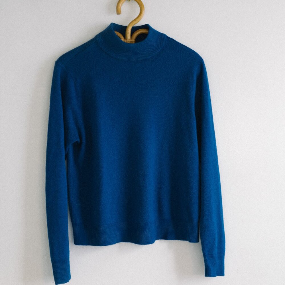 Vintage blue Blair high neck women's sweater